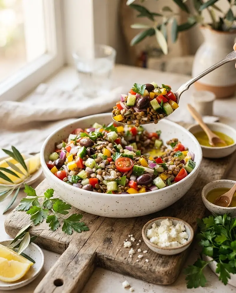 High-Fiber Mediterranean Lentil Salad 4 High-Fiber Mediterranean Lentil Salad recipe