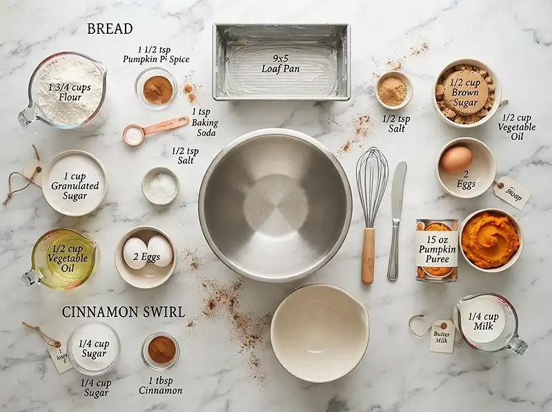 Homemade pumpkin bread Ingredients