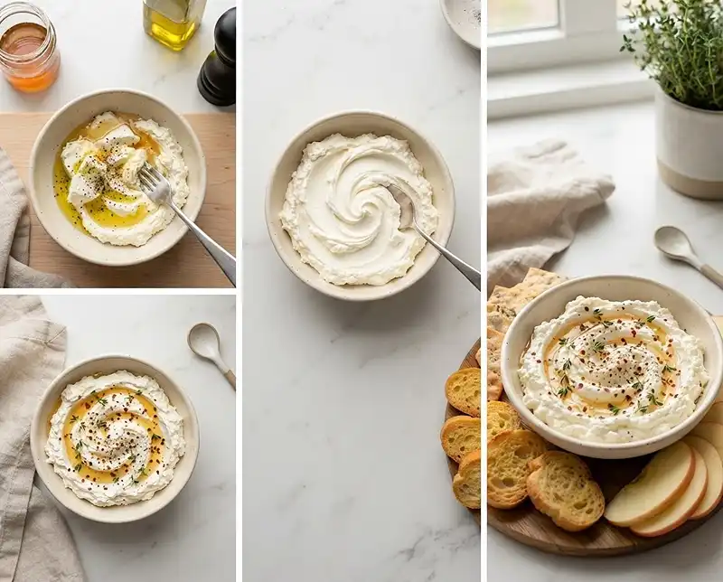 Honey Whipped Goat Cheese Bites 3 How to Make Honey Whipped Goat Cheese Bites