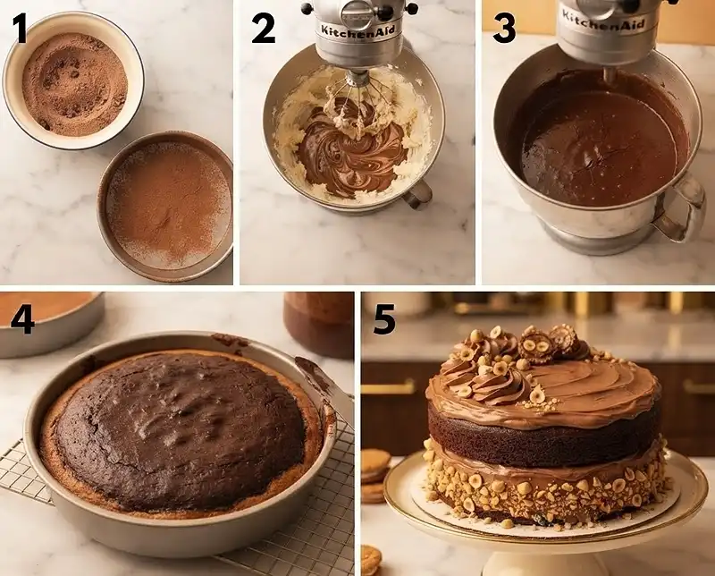 Chocolate Nutella Cake 4 How to Make chocolate nutella cake