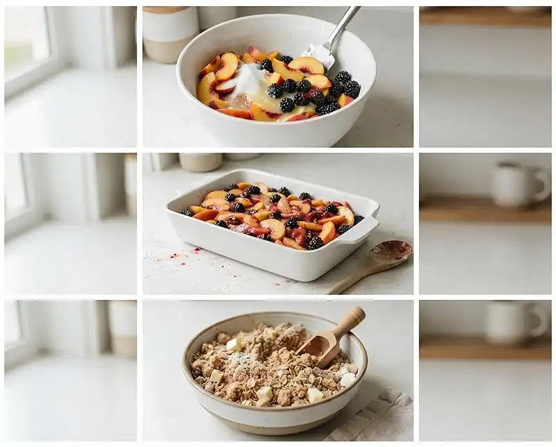 How to Make peach blueberry crisp recipe​