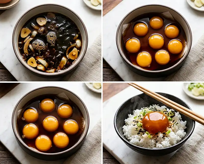 Soy Sauce Cured Egg Yolk 4 How to Make soy sauce cured egg yolk recipe