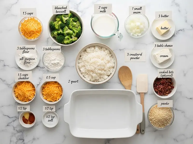 Loaded Broccoli Cheddar Rice Bake 2 ING Loaded Broccoli Cheddar Rice Bake