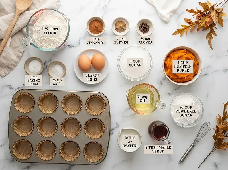 Maple Glazed Pumpkin Muffins Recipe 2 ING Maple Glazed Pumpkin Muffins