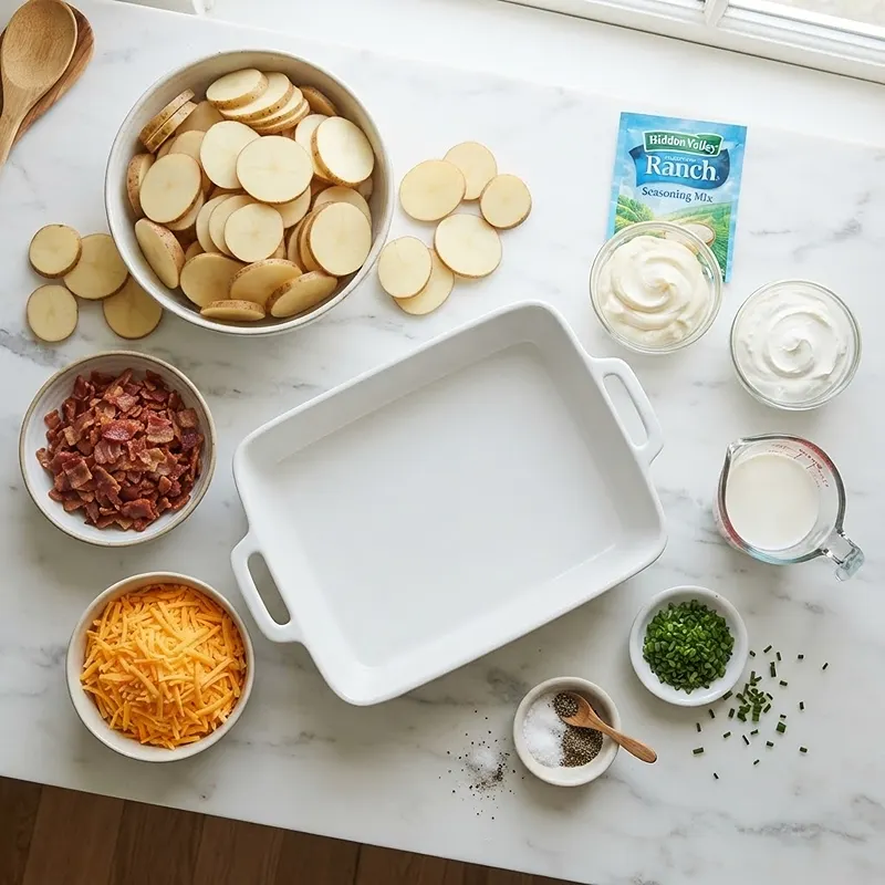 Bacon Ranch Potato Bake for a Crowd 2 INGREDIENTS FOR Bacon Ranch Potato Bake