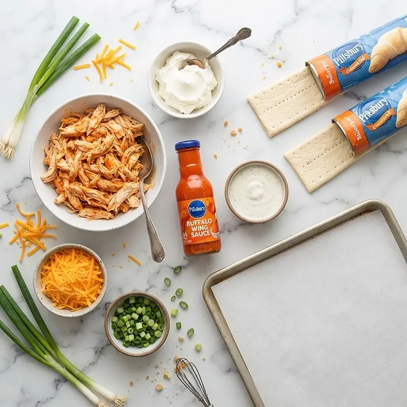 Buffalo Chicken Party Pinwheels 2 INGREDIENTS FOR Buffalo Chicken Party Pinwheels