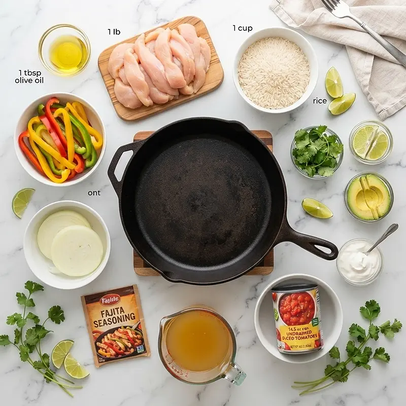 Chicken Fajita Rice Skillet 2 INGREDIENTS FOR Chicken Fajita Rice Skillet recipe