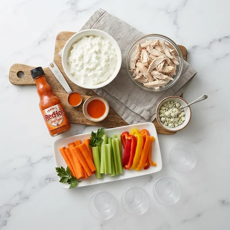 Cottage Cheese Buffalo Dip Cups 2 INGREDIENTS FOR Cottage Cheese Buffalo Dip Cups