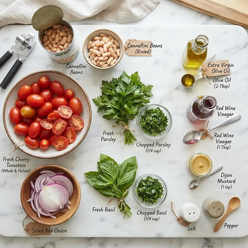 Herby White Bean Tomato Salad 2 INGREDIENTS FOR Herby White Bean Tomato Salad