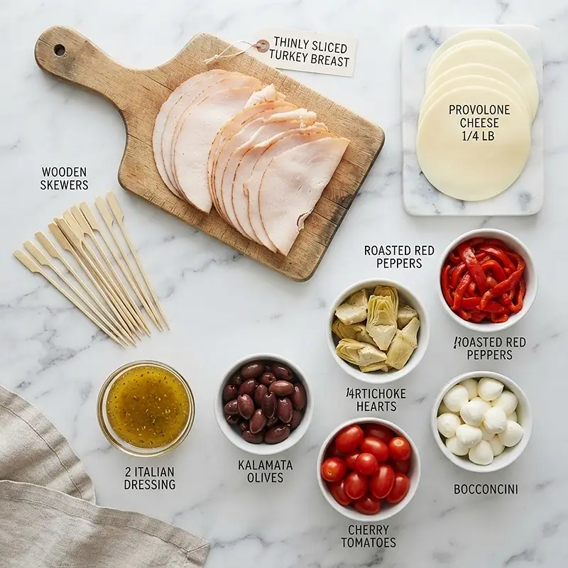 Italian Turkey Sandwich Skewers 2 INGREDIENTS FOR Italian Turkey Sandwich Skewers
