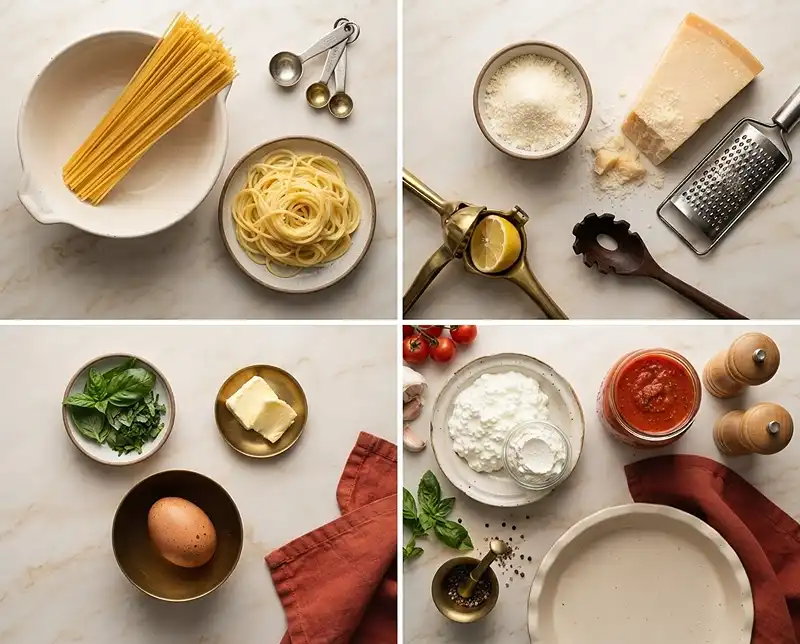 Ingredients recipe for spagetti pie​