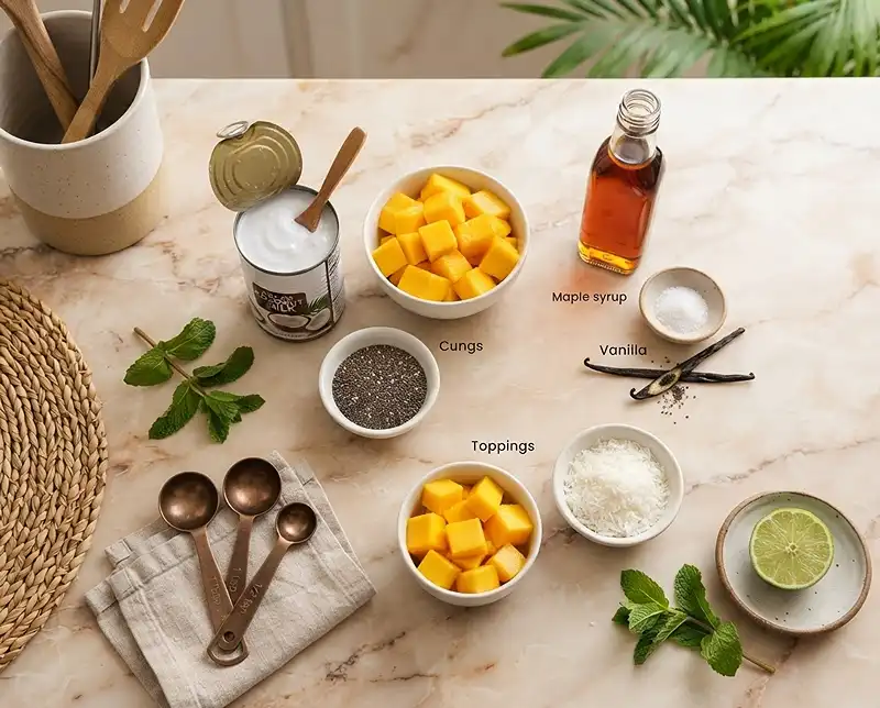 Mango Coconut Chia Recovery Cups 2 Mango Coconut Chia Recovery Cups Ingredients