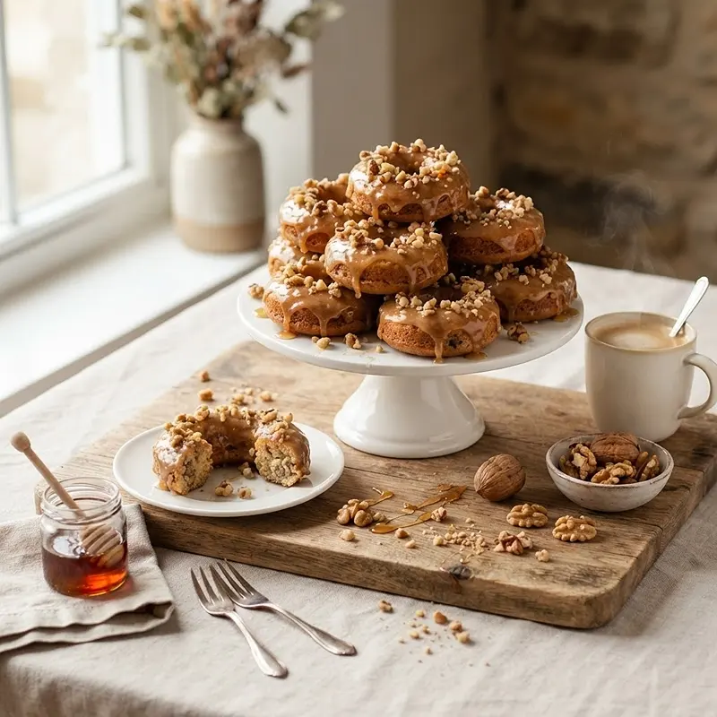 Maple Walnut Baked Donuts 4 Maple Walnut Baked Donuts RECIPE