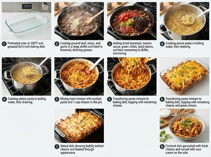 Halloween Taco Pasta Bake 3 PRE Halloween Taco Pasta Bake
