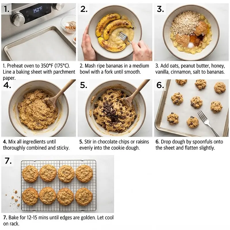 Peanut Butter Banana Breakfast Cookies 3 PREPARING THE Peanut Butter Banana Breakfast Cookies
