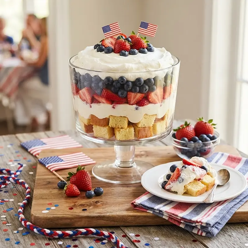 Patriotic Berry Trifle for Labor Day RECIPE