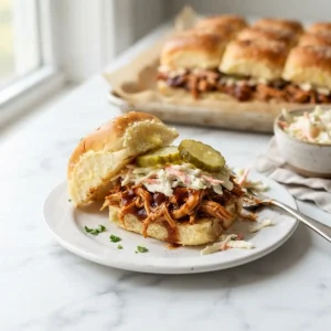 Pulled Chicken Party Sandwiches 5 Pulled Chicken Party Sandwiches