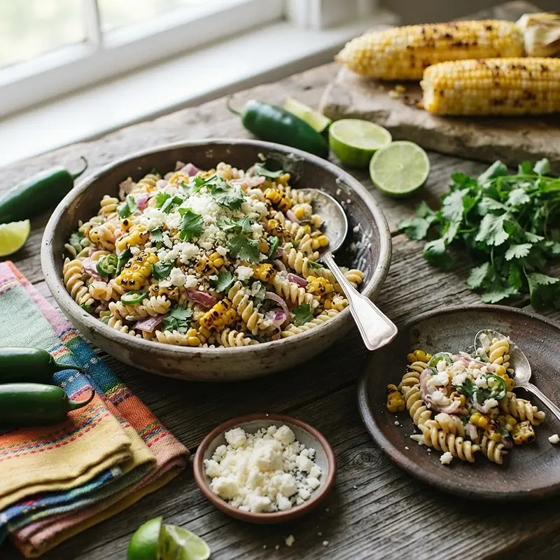 Roasted Corn Jalapeno Pasta Salad 4 Roasted Corn Jalapeno Pasta Salad RECIPE