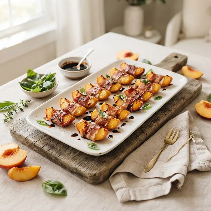 Roasted Peach Prosciutto Bites 4 Roasted Peach Prosciutto Bites RECIPE