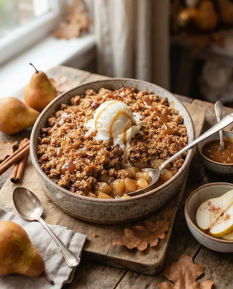 Salted Caramel Pear Crumble 4 Salted Caramel Pear Crumble RECIPE
