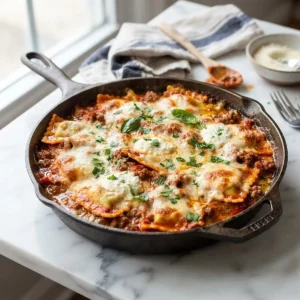 Skillet Lasagna Ravioli Bake 5 Skillet Lasagna Ravioli Bake