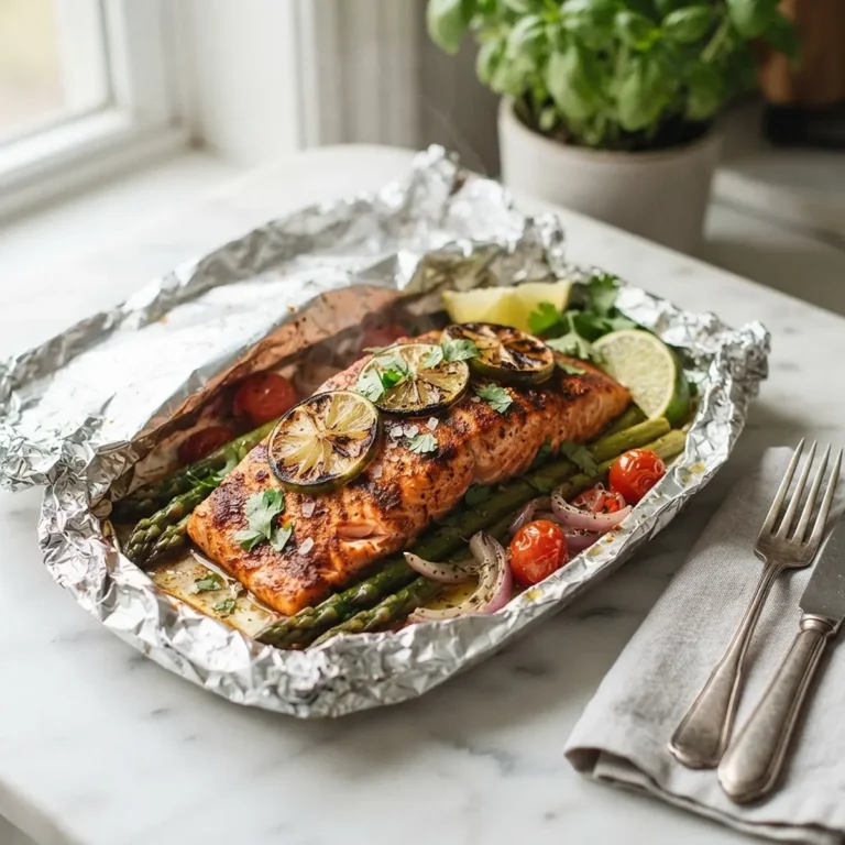 Smoky Lime Salmon Foil Dinner