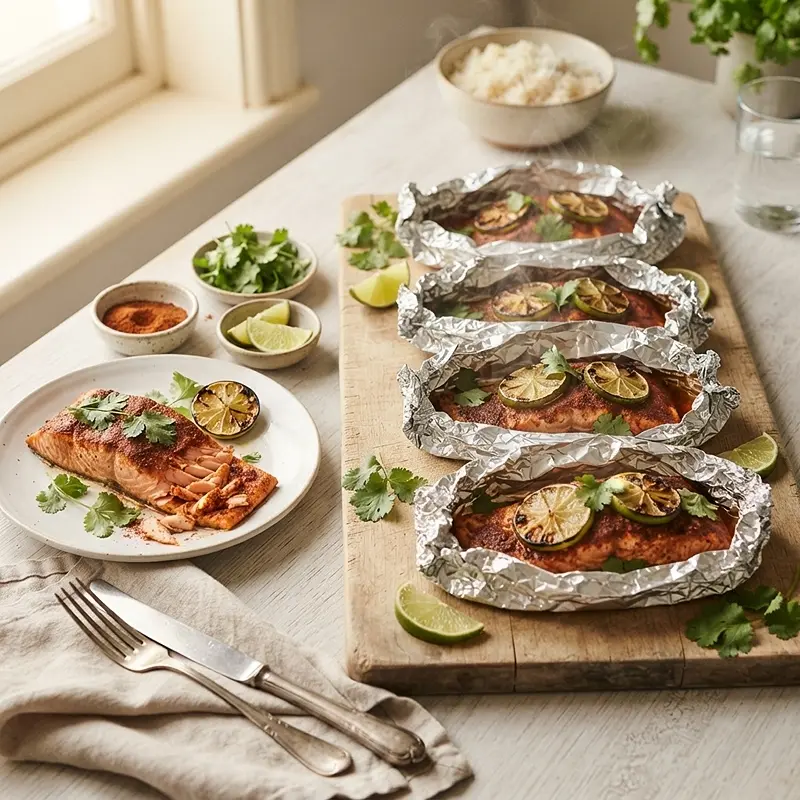 Smoky Lime Salmon Foil Dinner RECIPE