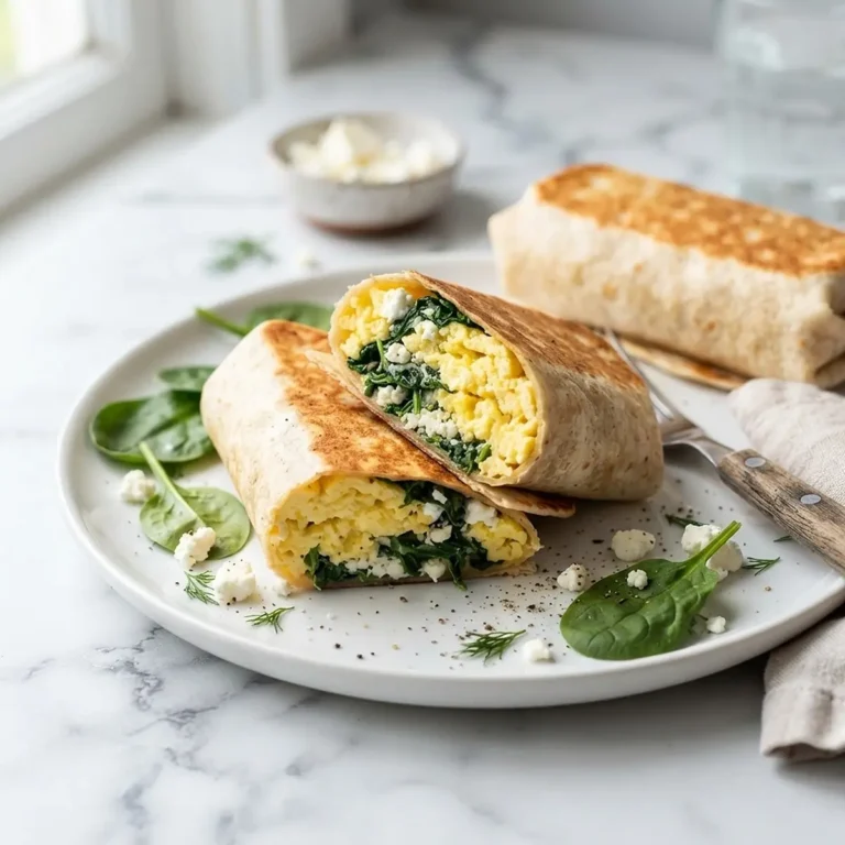 Spinach Feta Breakfast Burritos