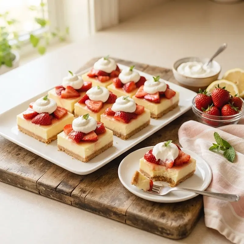 Strawberry Lemonade Icebox Bars 4 Strawberry Lemonade Icebox Bars RECIPE