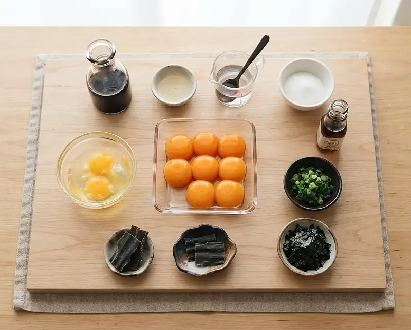 cured egg yolk​ Ingredients