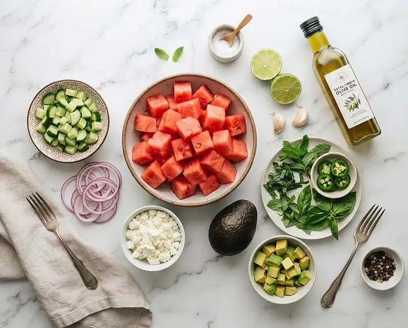 feta cheese watermelon salad recipe​ Ingredients