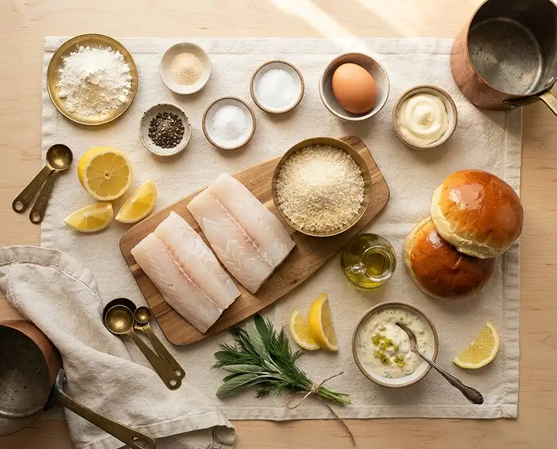 fish sandwich recipe air fryer Ingredients