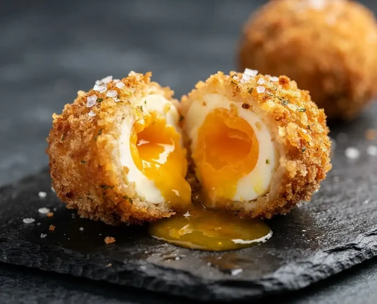 fried panko crust on egg ball bake​