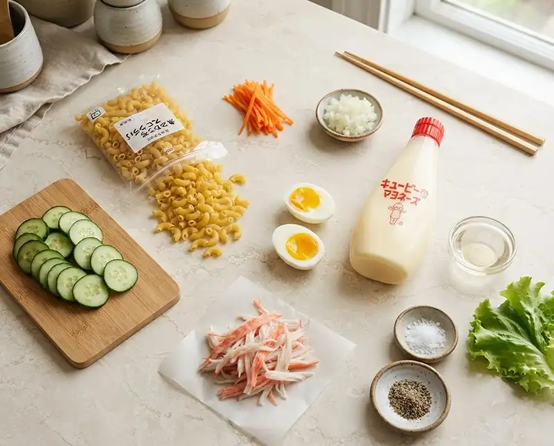 Japanese Potato Macaroni Salad 3 japanese potato macaroni salad Ingredients