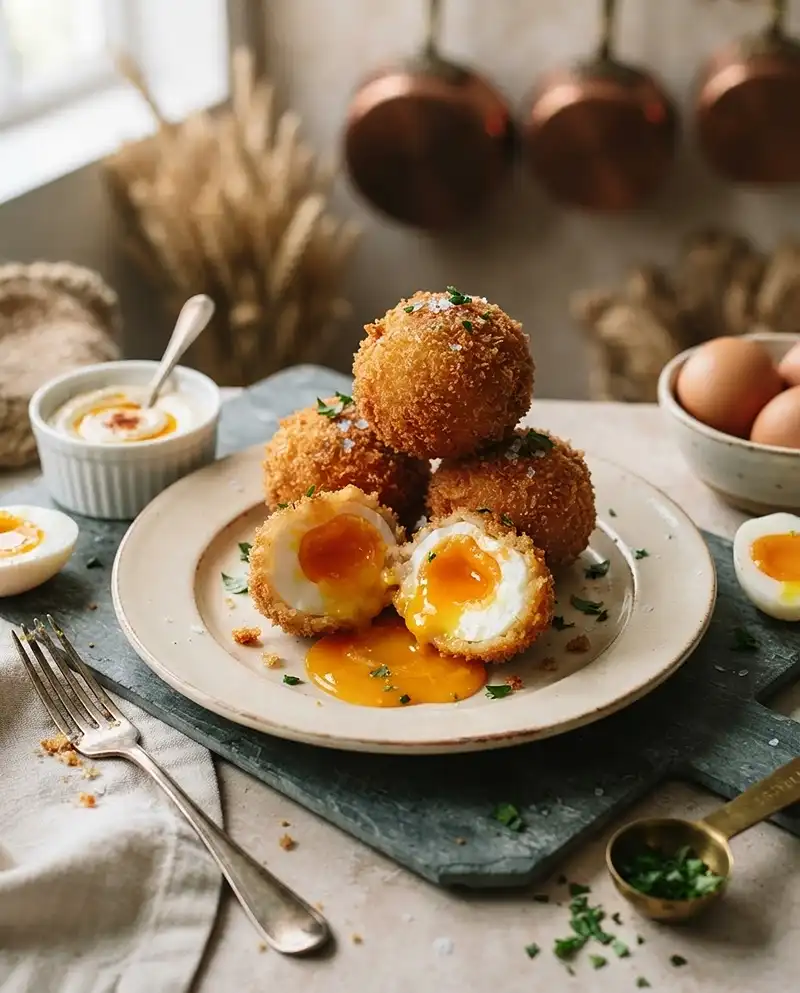 panko crusted fried eggs