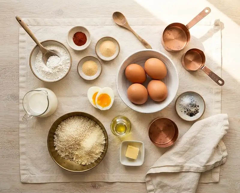 panko crusted fried soft boiled eggs​ Ingredients