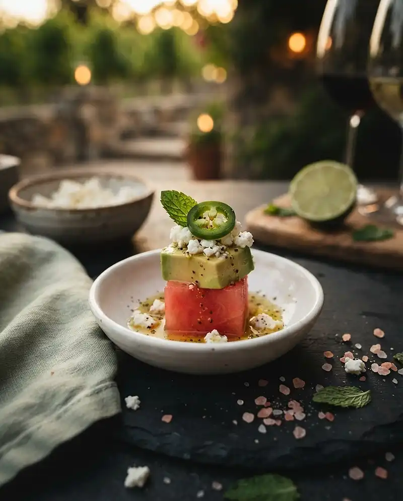 watermelon feta cheese salad​