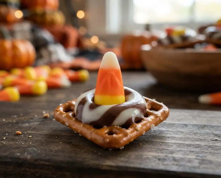 Candy Corn Pretzel Treats
