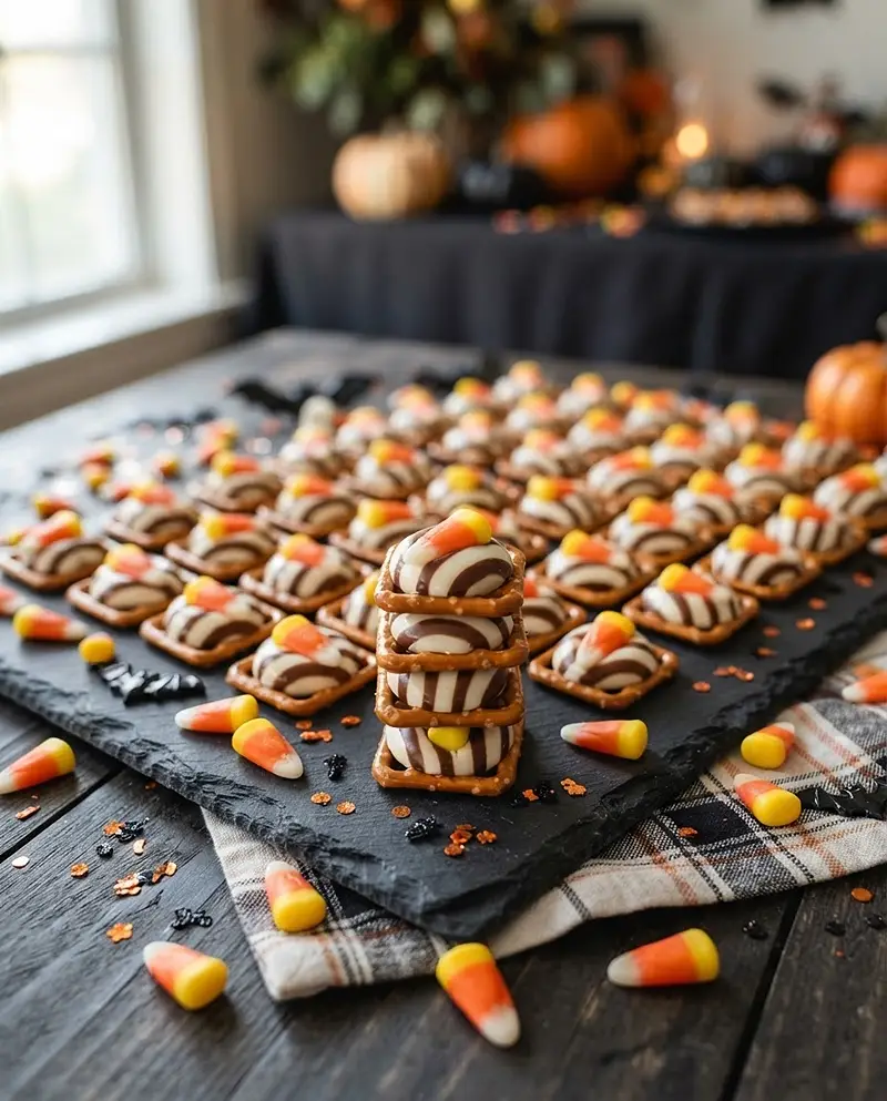 Candy Corn Pretzel Treats 4 Candy Corn Pretzel Treats recipe