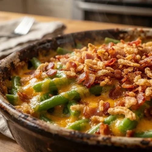 Cheesy Bacon Green Bean Bake 5 Cheesy Bacon Green Bean Bake