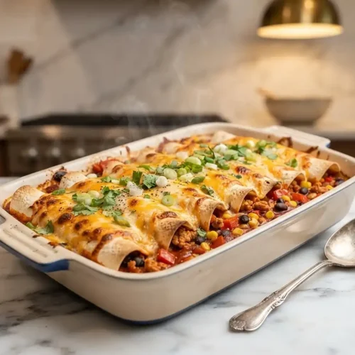 Cheesy Turkey Enchilada Bake 2 Cheesy Turkey Enchilada Bake