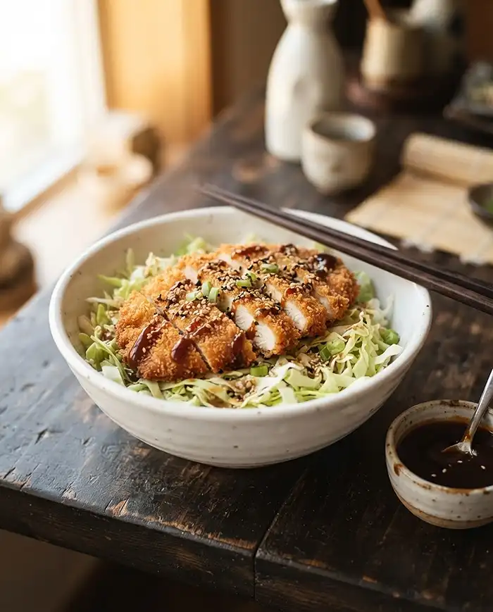 Chicken Katsu Cabbage Bowl Recipe