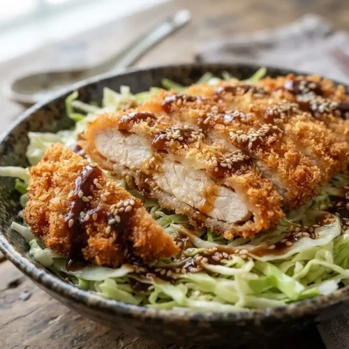 Chicken Katsu Cabbage Bowls