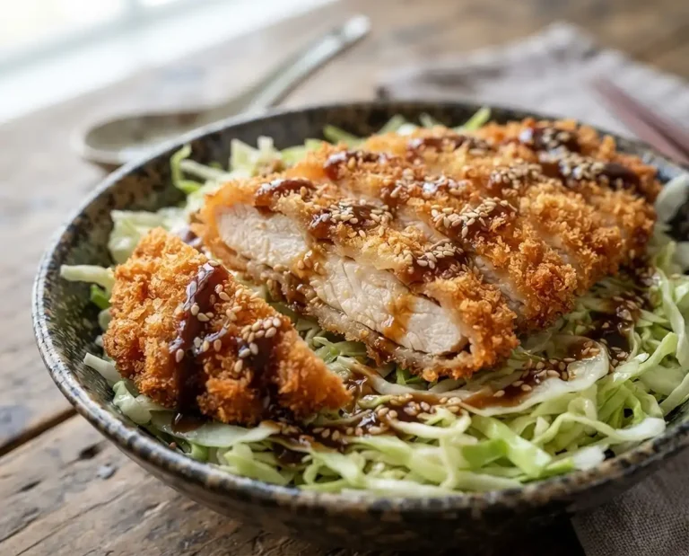 Chicken Katsu Cabbage Bowls