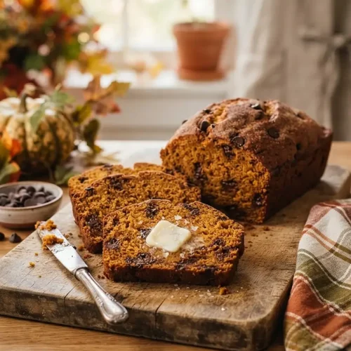 Chocolate Chip Pumpkin Bread Loaf 5 Chocolate Chip Pumpkin Bread Loaf RECIPE