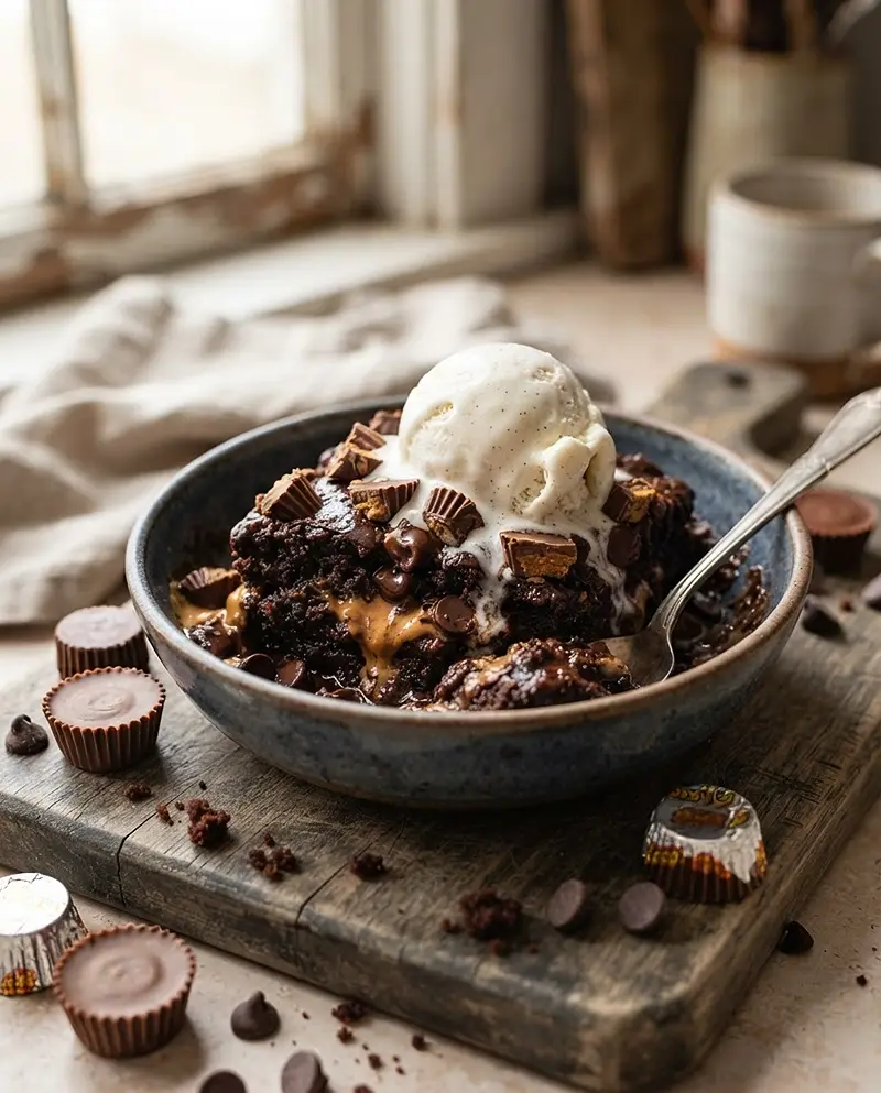 Chocolate Peanut Butter Dump Cake Recipe 4 Chocolate Peanut Butter Dump Cake recipe