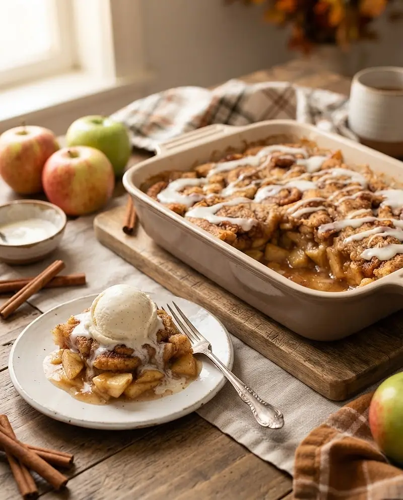 Gooey Cinnamon Roll Apple Dump Cake 4 Cinnamon Roll Apple Dump Cake recipe