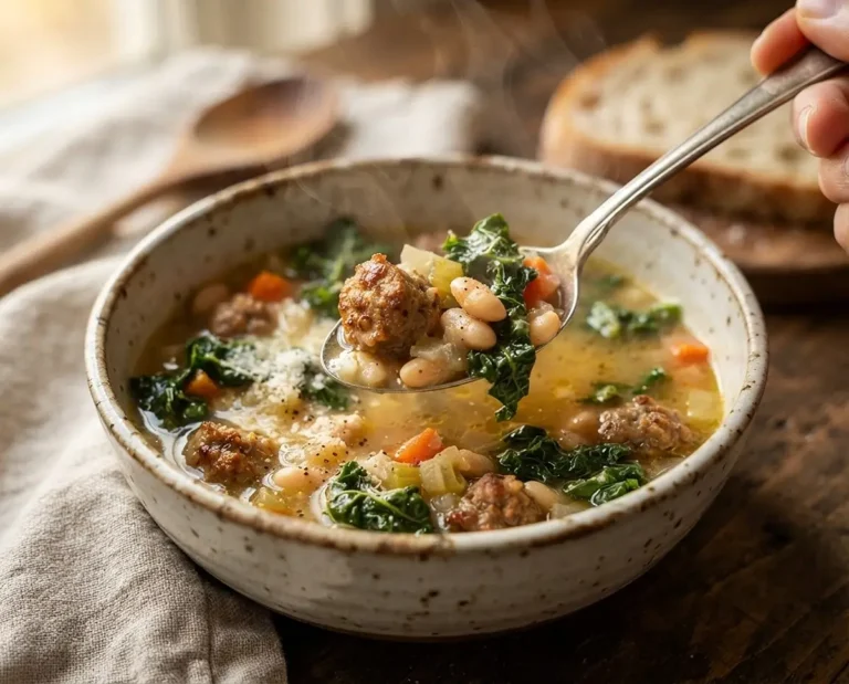 Cozy Sausage Kale White Bean Soup