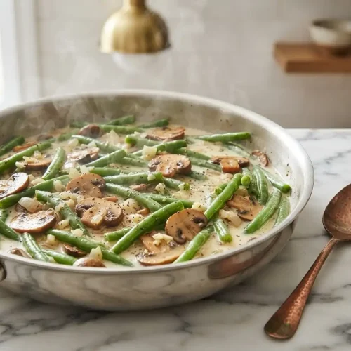 Creamy Green Bean Mushroom Skillet