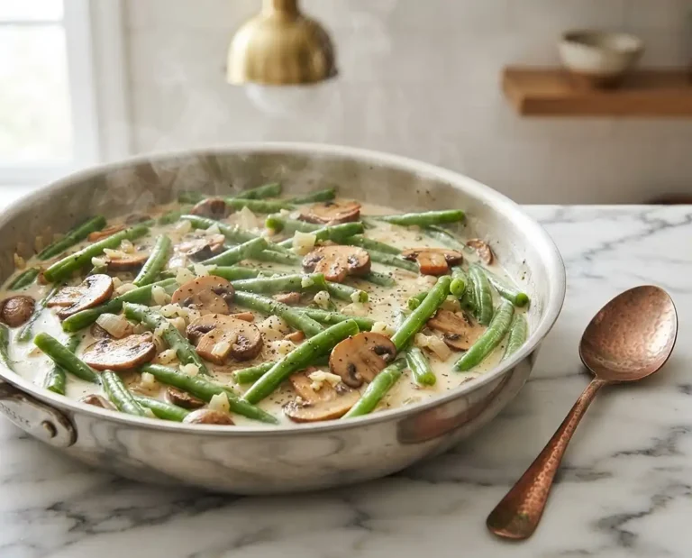 Creamy Green Bean Mushroom Skillet